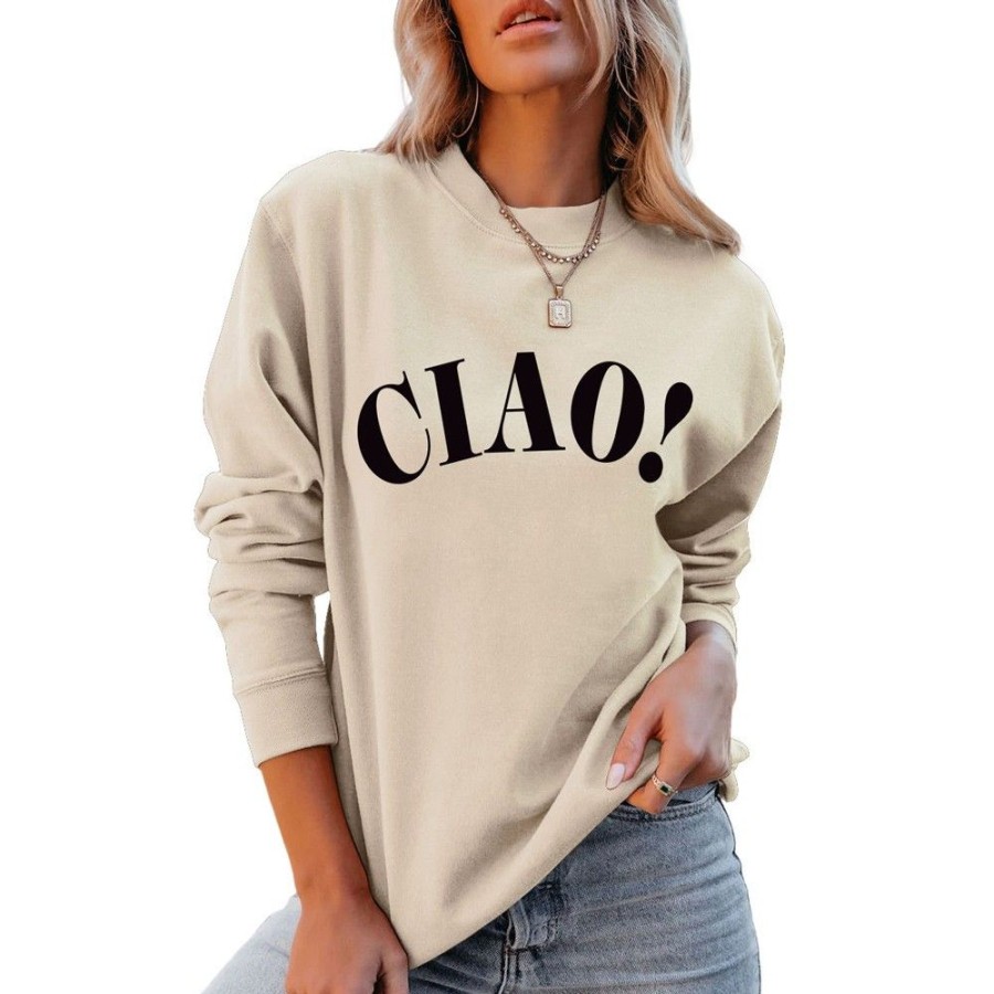 Women'S Favoshape | Women'S Inspirational Ciao Crewneck Sweatshirt