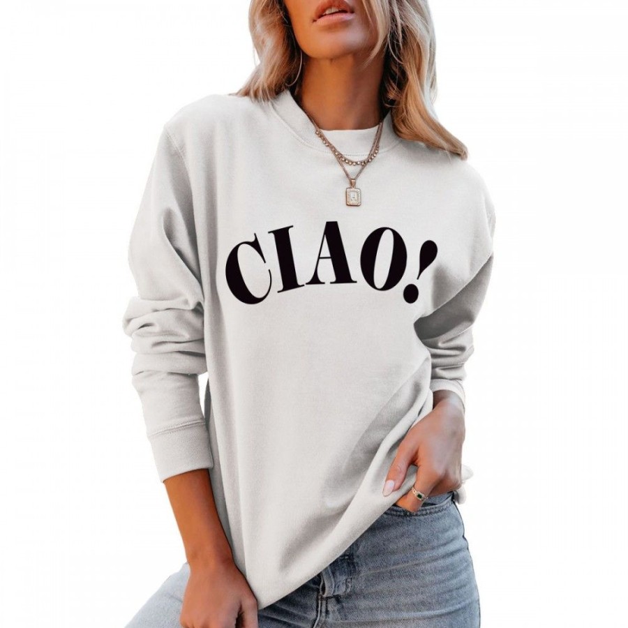 Women'S Favoshape | Women'S Inspirational Ciao Crewneck Sweatshirt