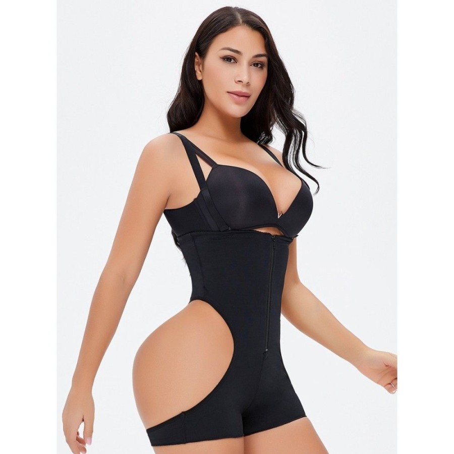 Shapewear Favoshape | Plus Size Buttock Lifter Shaping Shorts And Panties Black