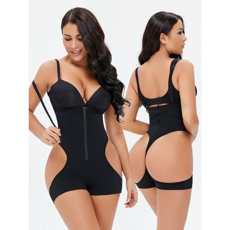 Shapewear Favoshape | Plus Size Buttock Lifter Shaping Shorts And Panties Black