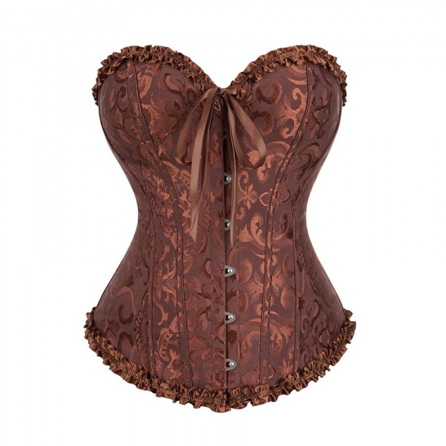 Corsets Favoshape | Women'S Lace Up Boned Overbust Corset Bustier Vintage Renaissance Bodyshaper