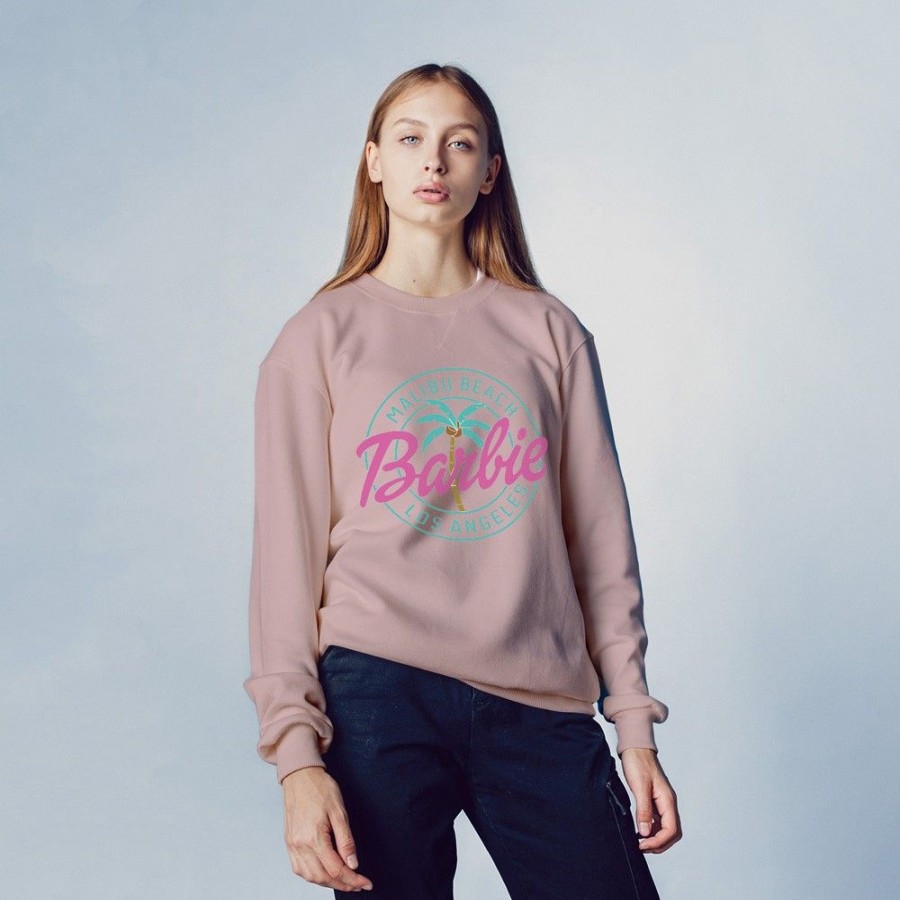 Women'S Favoshape | Women'S Malibu Beach Los Angeles Palm Tree Crewneck Sweatshirts