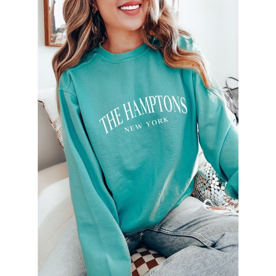 Women'S Favoshape | Women'S The Hamptons New York Crewneck Sweatshirt