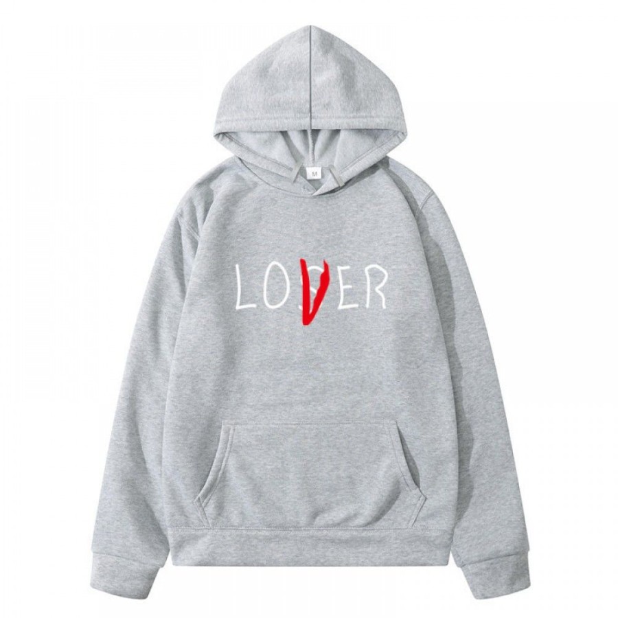 Men'S Favoshape | Unisex Pullover Loser Lover Double Meaning Drawstring Hoodie